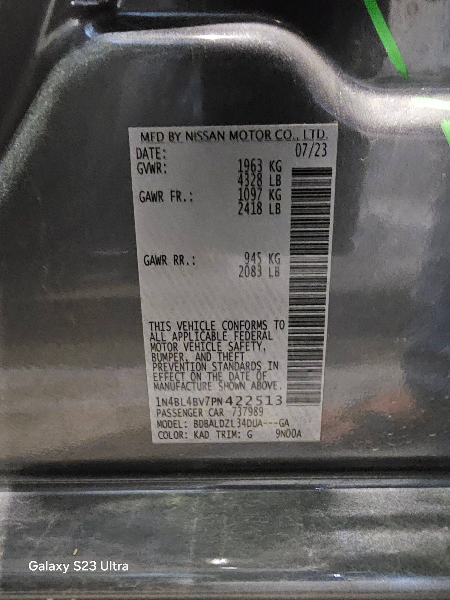 NISSAN ALTIMA 2023 - Marhaba Auction Used Cars - Image 8