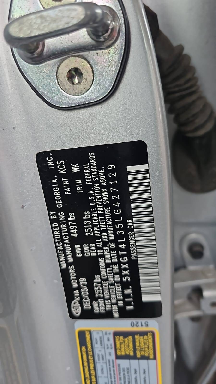 KIA OPTIMA 2020 - Marhaba Auction Used Cars - Image 7