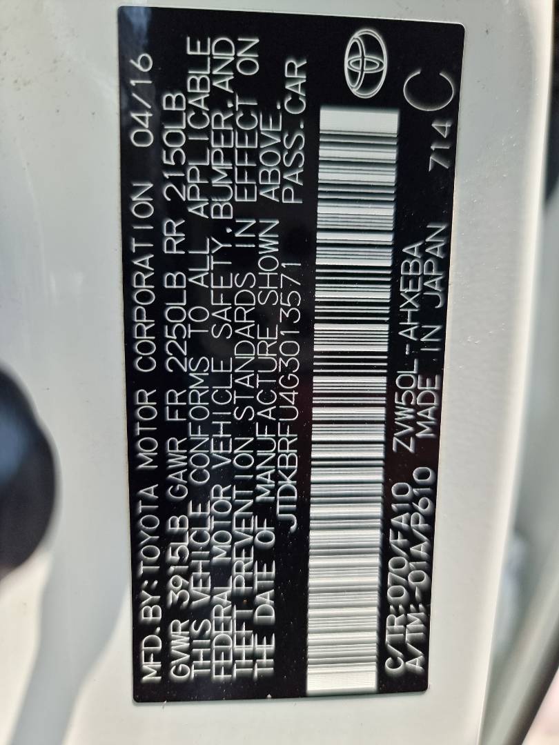 2016 TOYOTA PRIUS — 56311 Miles — Lot 73583383 — Main - Marhaba Auctions Used Cars - Image 9