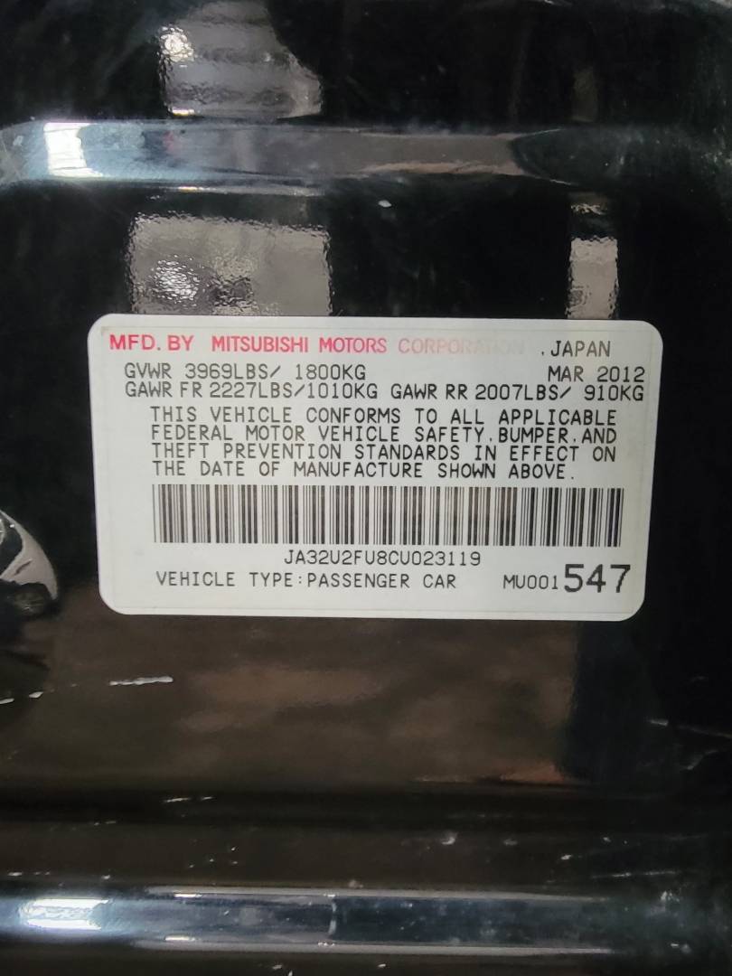 2012 MITSUBISHI LANCER — 114221 Miles — Lot 39308664 - Marhaba Auctions Used Cars - Image 9