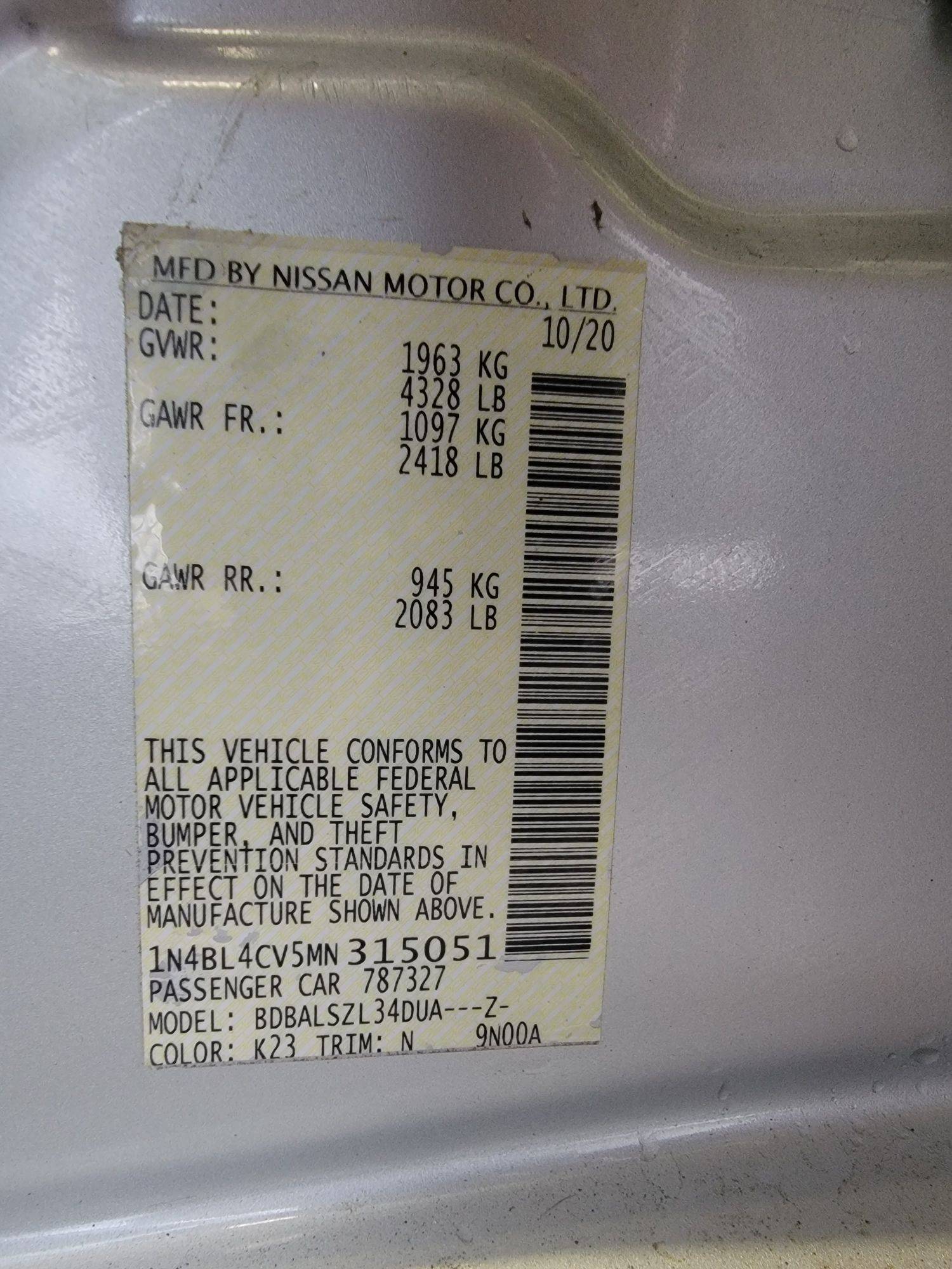 NISSAN ALTIMA 2021 - Marhaba Auction Used Cars - Image 10