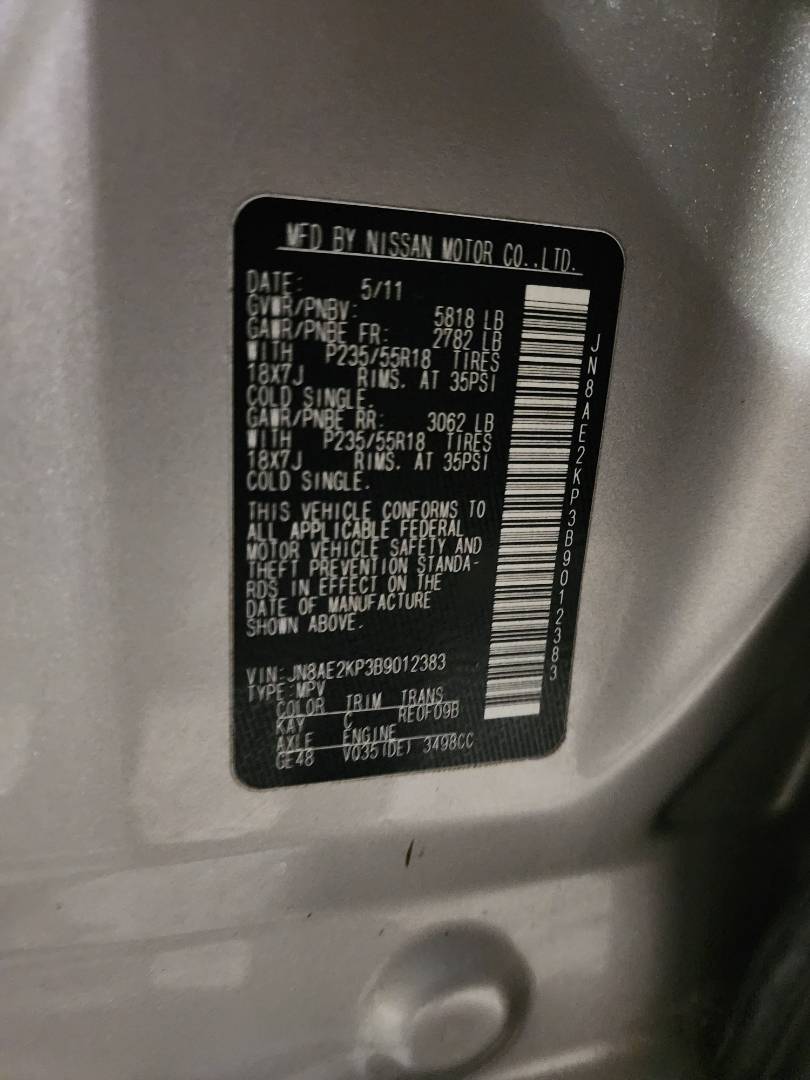 2011 NISSAN QUEST — 148988 Miles — Lot 76152113 - Marhaba Auctions Used Cars - Image 3