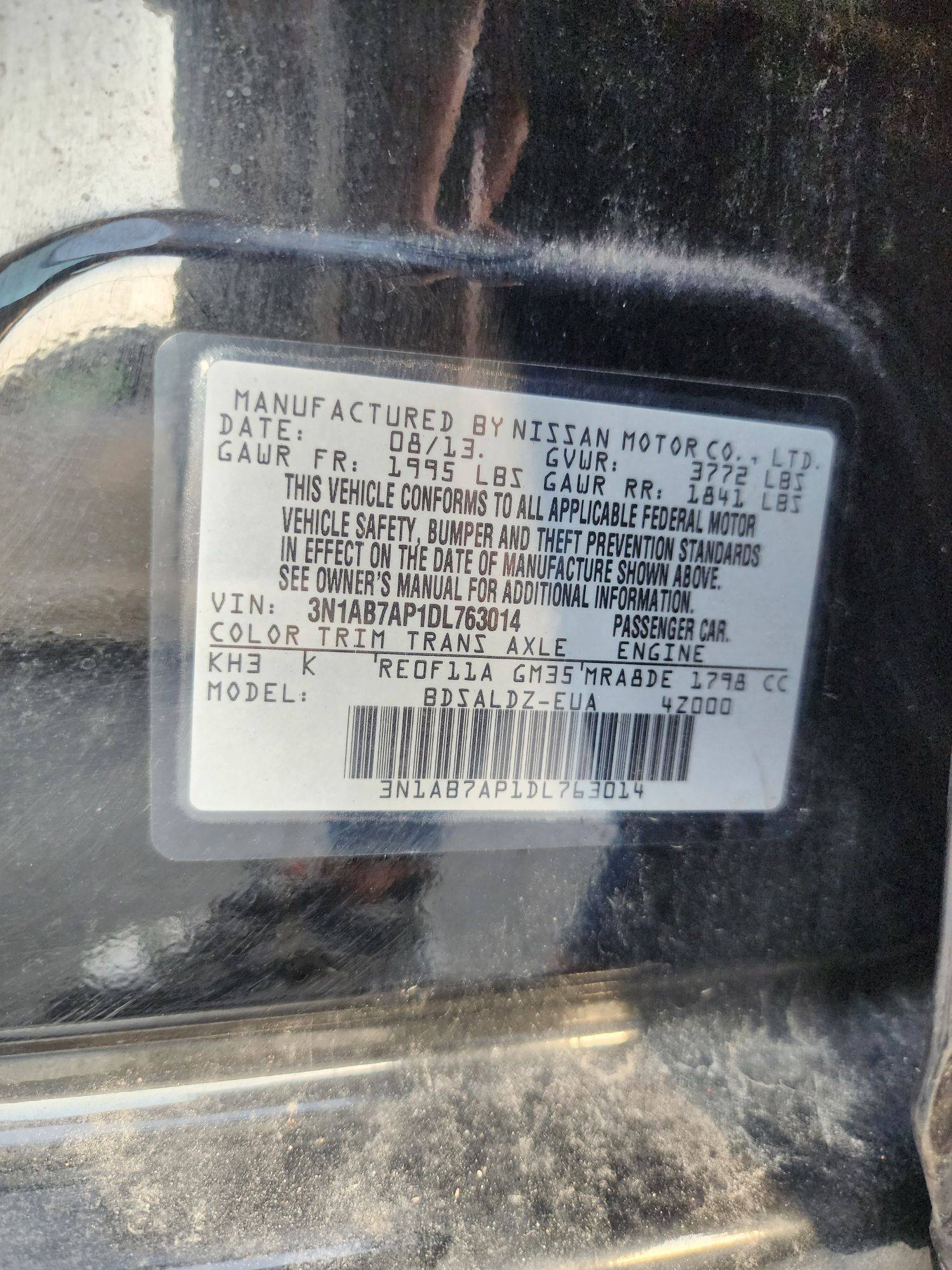 2013 NISSAN SENTRA — 101792 Miles — Lot 38980373 — Souq - Marhaba Auctions Used Cars - Image 9