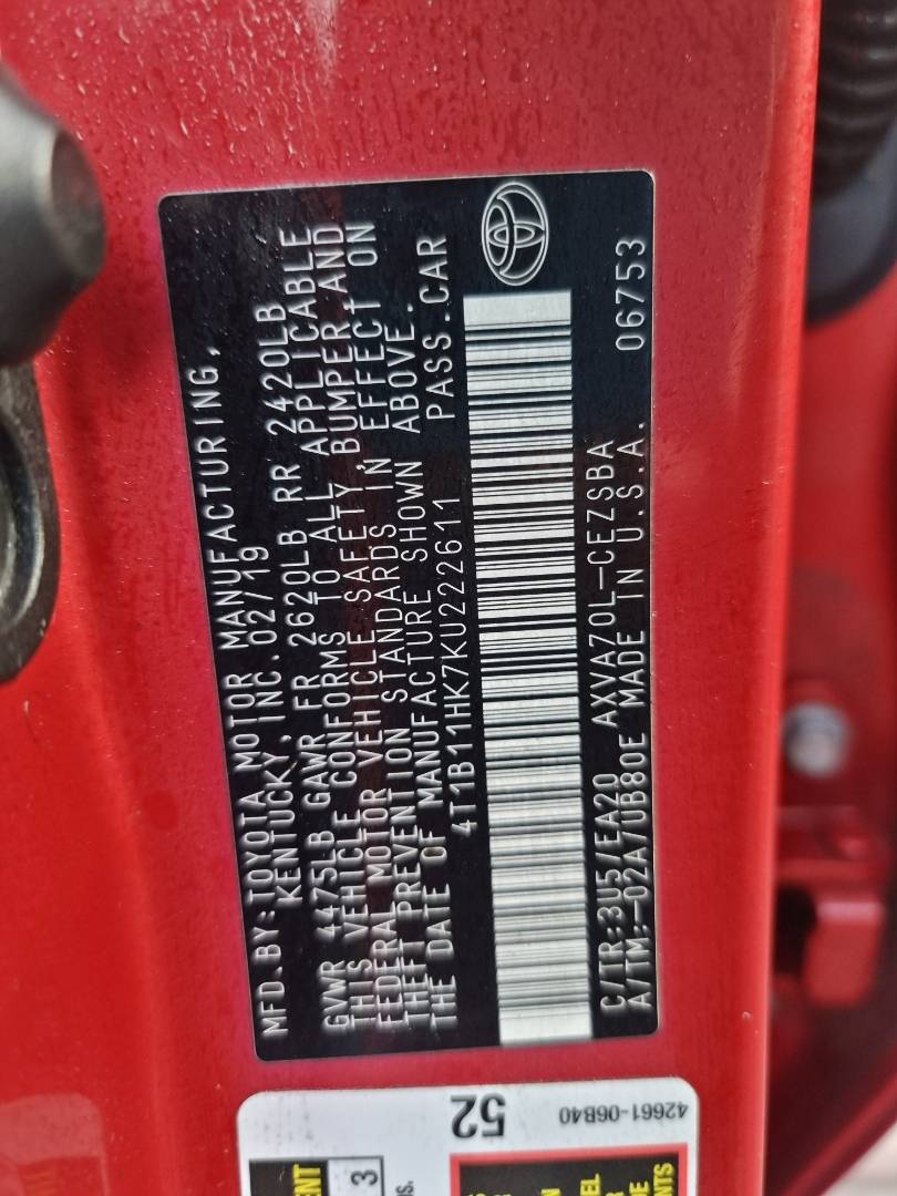 2019 TOYOTA CAMRY — 111737 Miles — Lot 64009414 — Ind. 12 - Marhaba Auctions Used Cars - Image 10