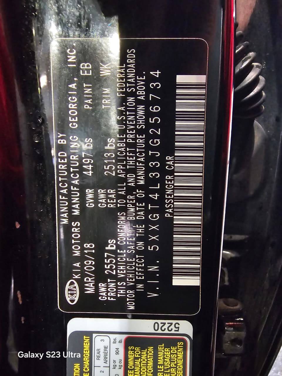 KIA OPTIMA 2018 - Marhaba Auction Used Cars - Image 9