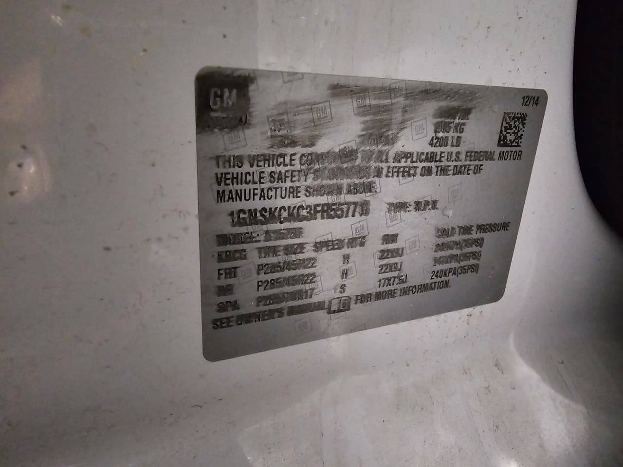 CHEVROLET TAHOE 2015 - Marhaba Auction Used Cars - Image 11