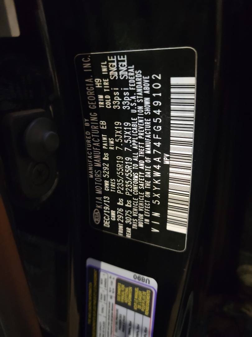 2015 KIA SORENTO — 145393 Miles — Lot G549102 — Main - Marhaba Auctions Used Cars - Image 10