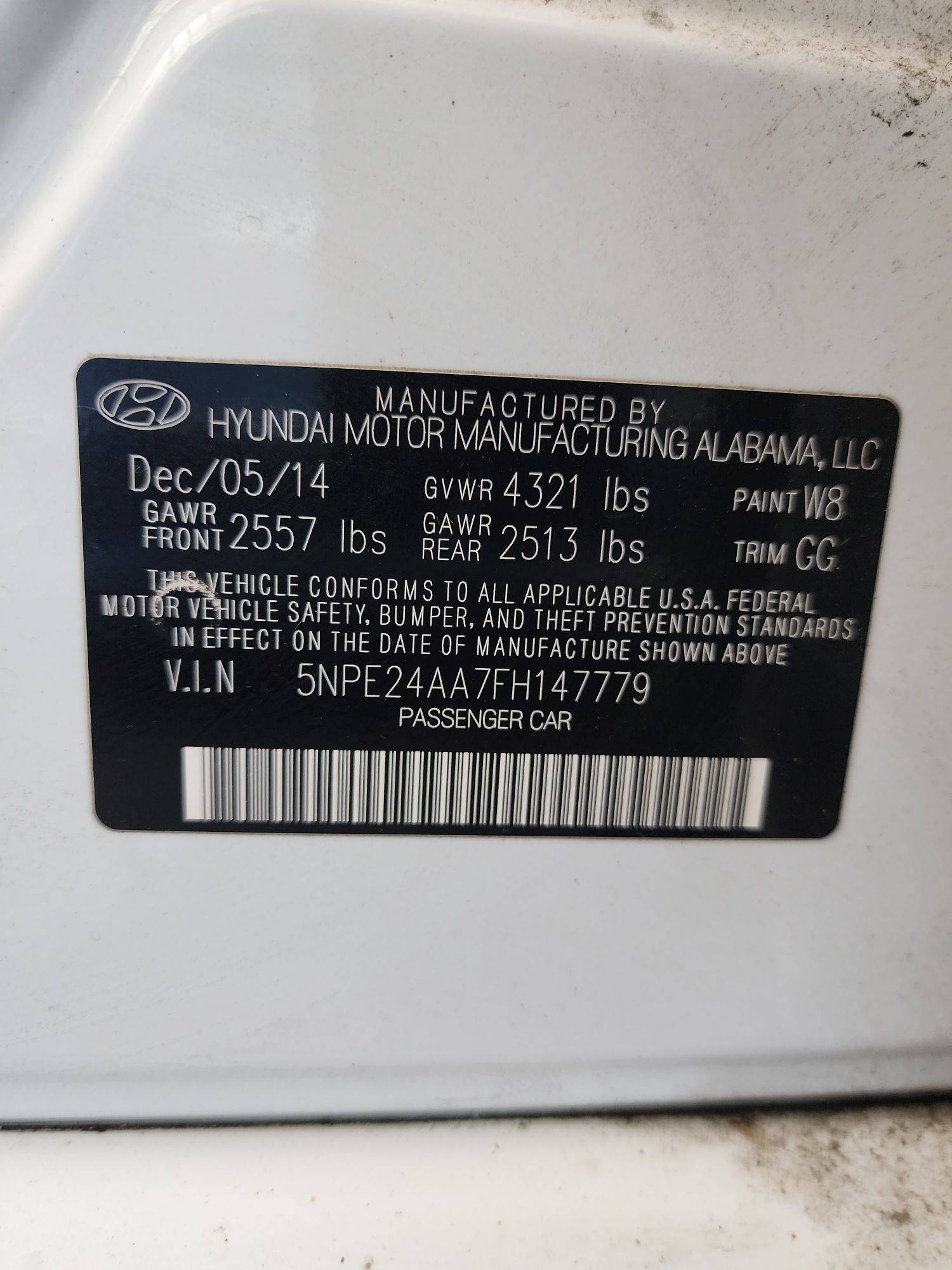 2015 HYUNDAI SONATA — 138449 Miles — Lot 47779 — Souq - Marhaba Auctions Used Cars - Image 9