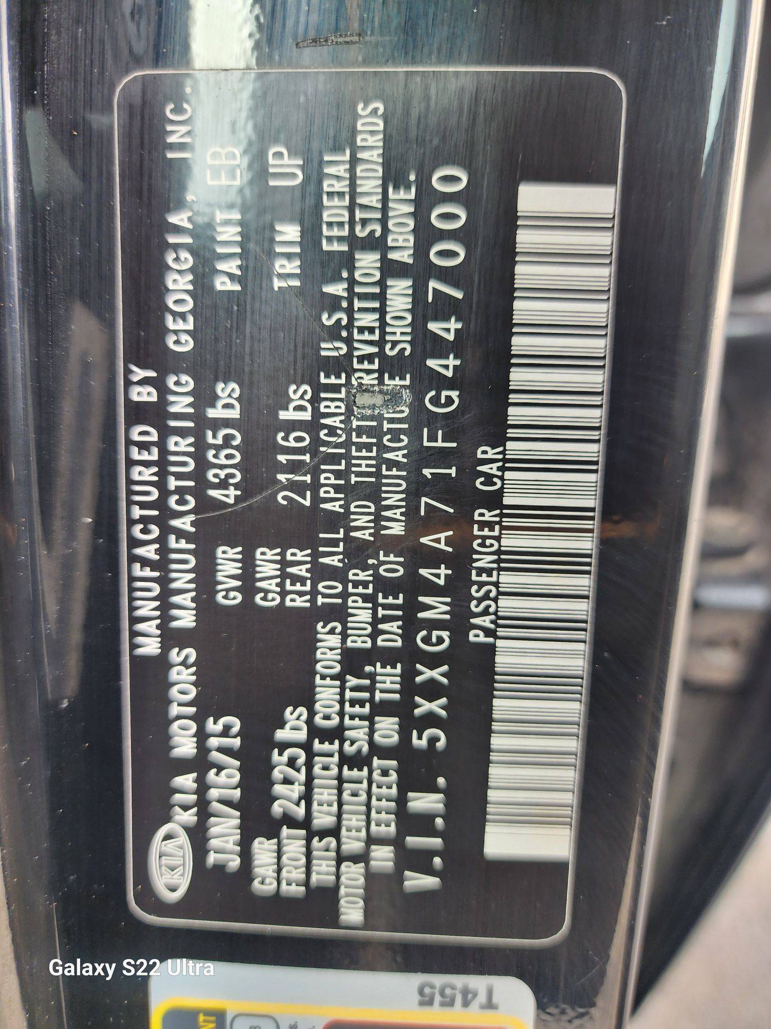 2015 KIA OPTIMA — 116313 Miles — Lot 69418673 - Marhaba Auctions Used Cars - Image 9