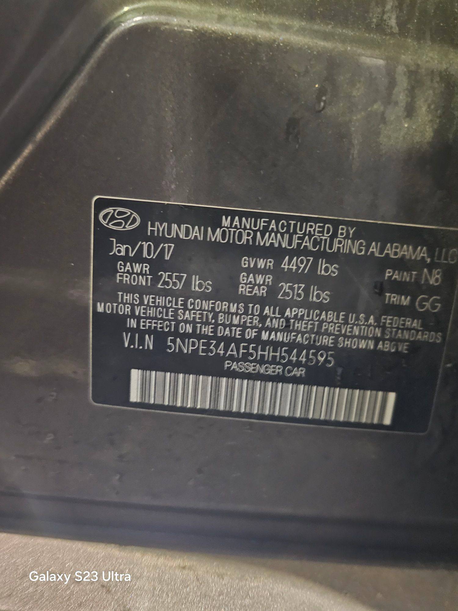 HYUNDAI SONATA 2017 - Marhaba Auction Used Cars - Image 11