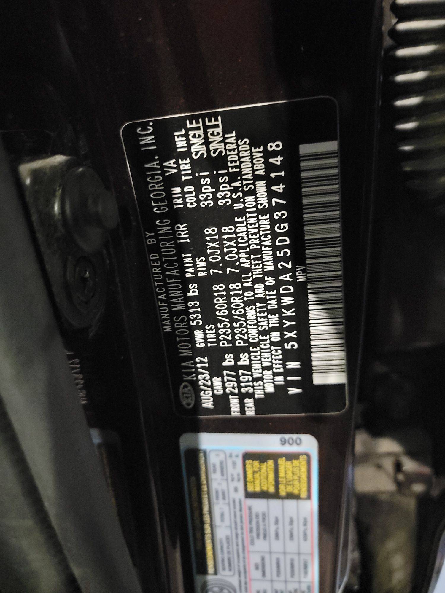 KIA SORENTO 2013 - Marhaba Auction Used Cars - Image 10