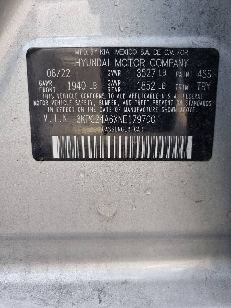 HYUNDAI ACCENT 2022 - Marhaba Auction Used Cars - Image 8