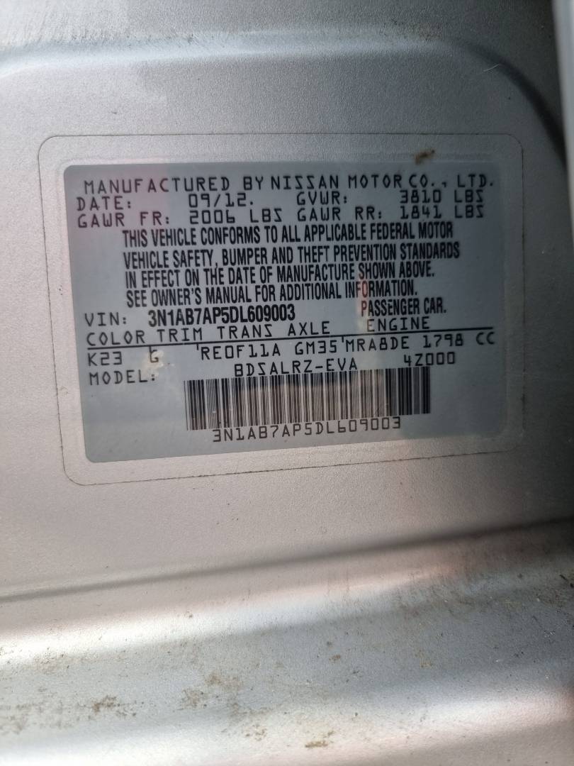 2013 NISSAN SENTRA — 117951 Miles — Lot 42107695 — Souq - Marhaba Auctions Used Cars - Image 8