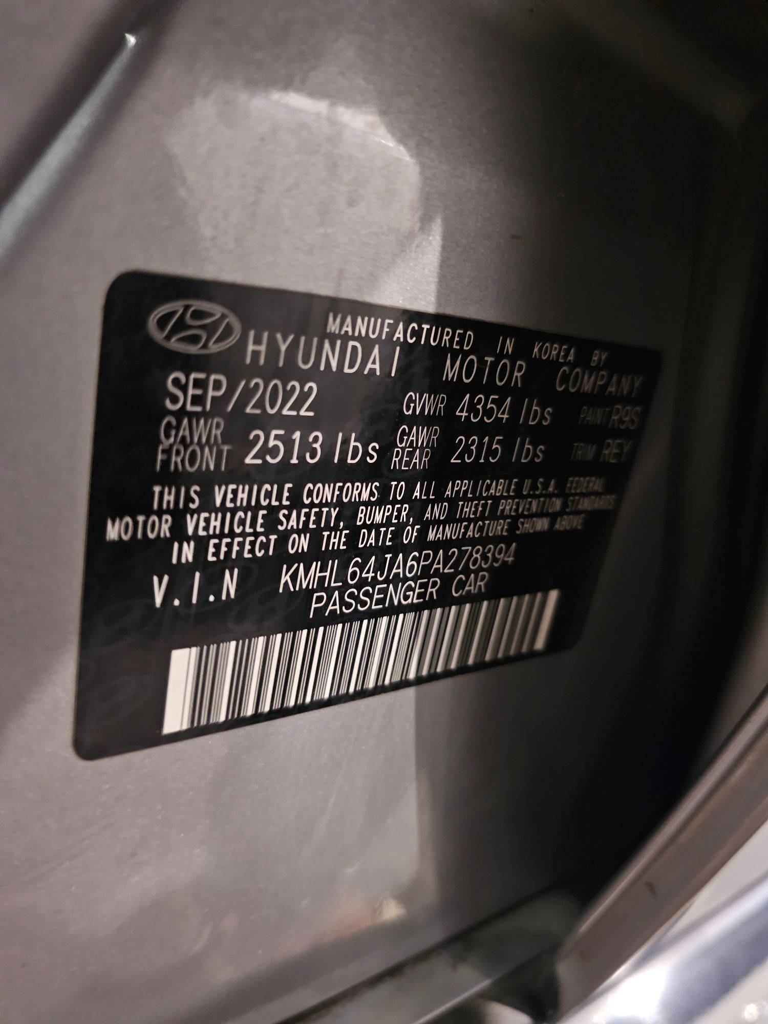 2023 HYUNDAI SONATA — 47677 Miles — Lot PA278394 — Main - Marhaba Auctions Used Cars - Image 9