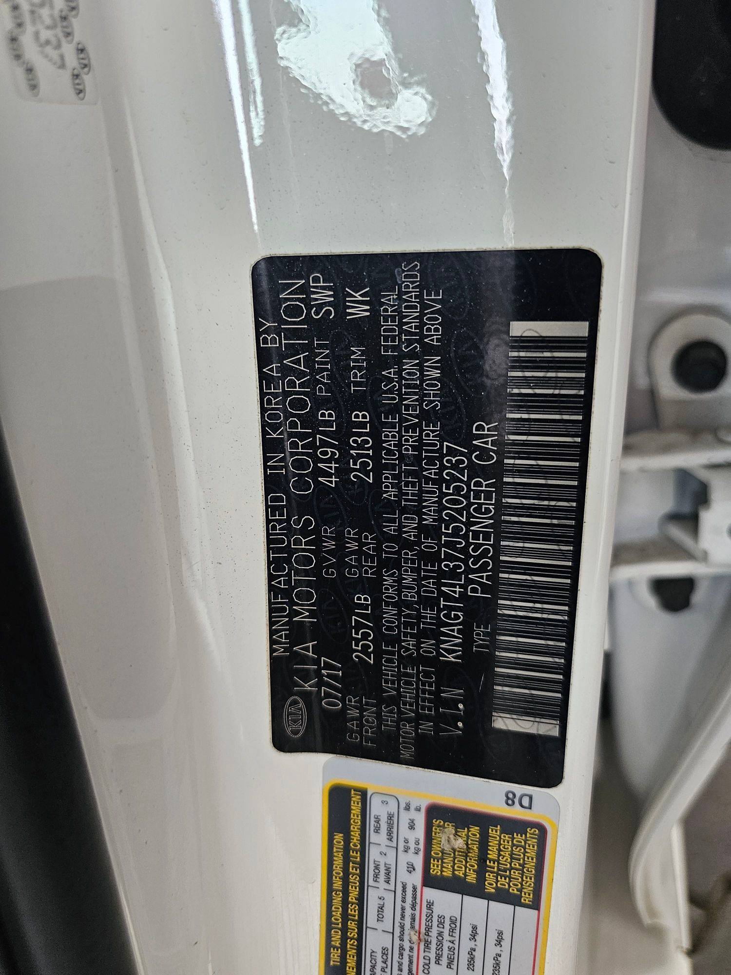 2018 KIA OPTIMA — 77490 Miles — Lot L37J5205237 — Souq - Marhaba Auctions Used Cars - Image 9