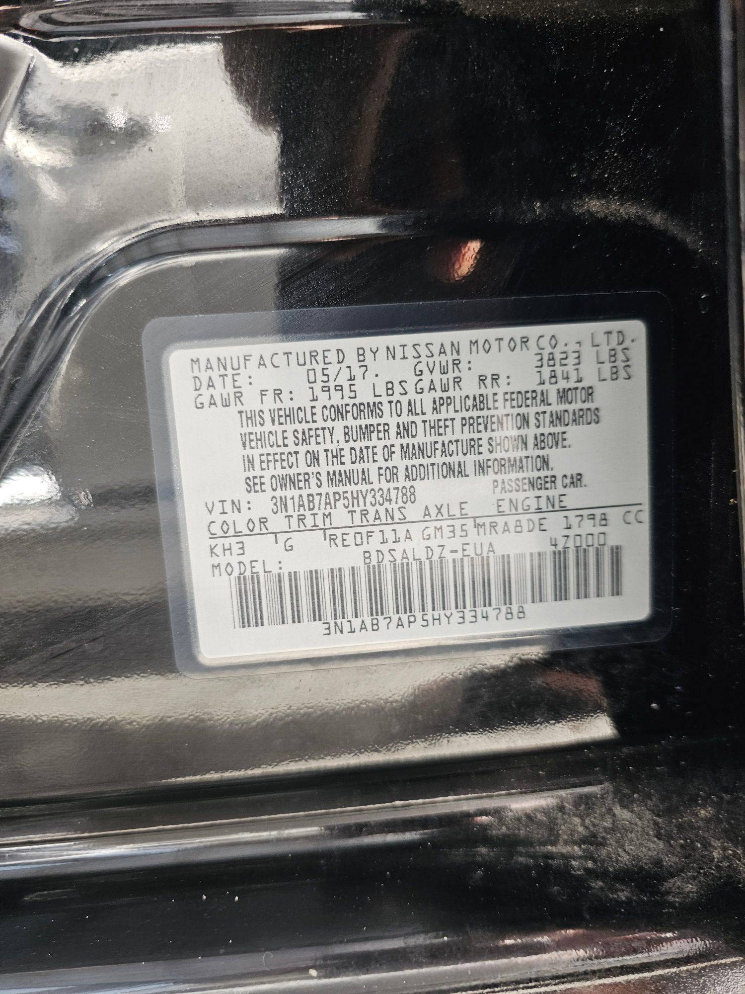 2017 NISSAN SENTRA — 131793 Miles — Lot 6777354 — Souq - Marhaba Auctions Used Cars - Image 10