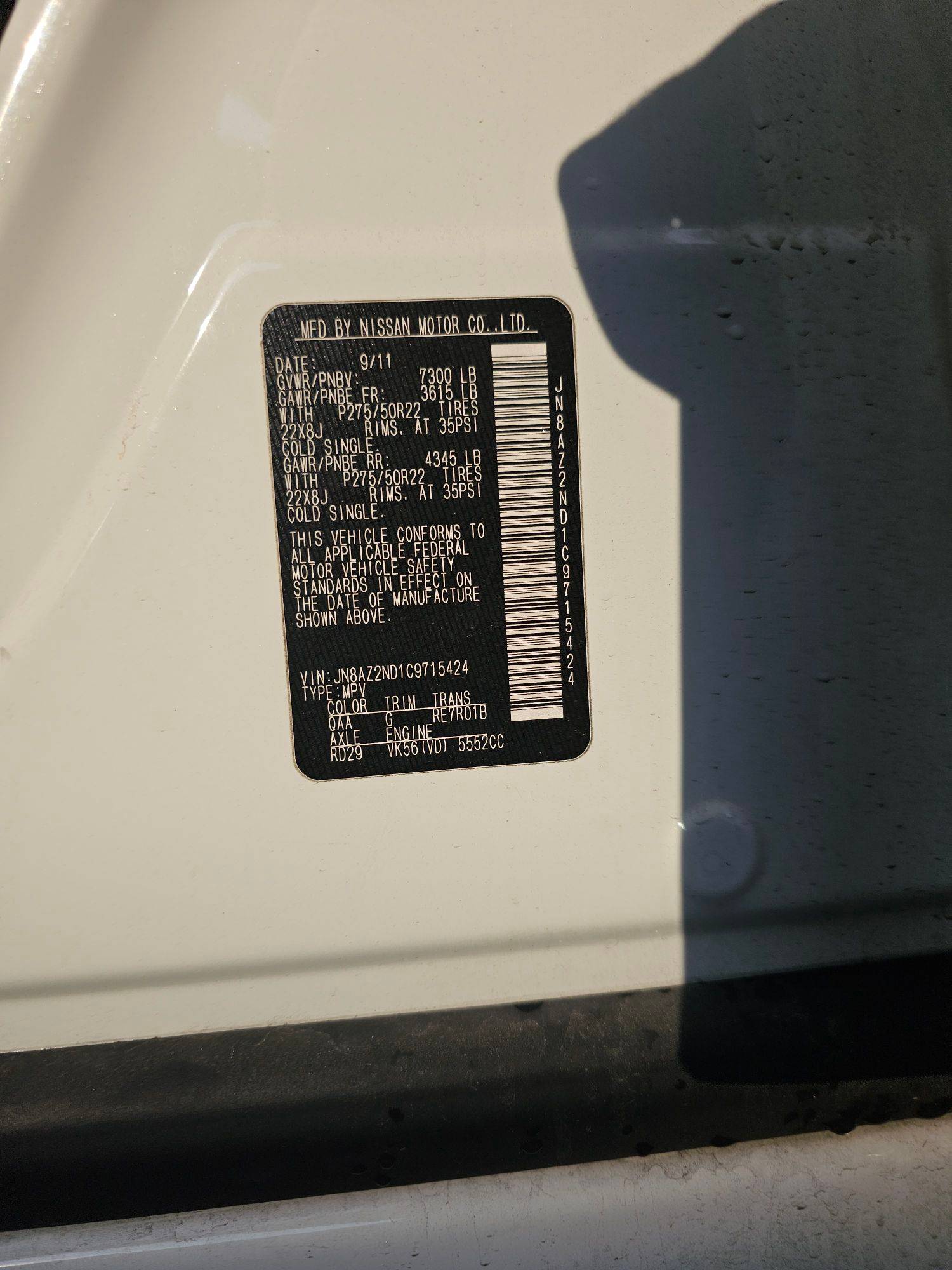 INFINITI QX56 2012 - Marhaba Auction Used Cars - Image 10