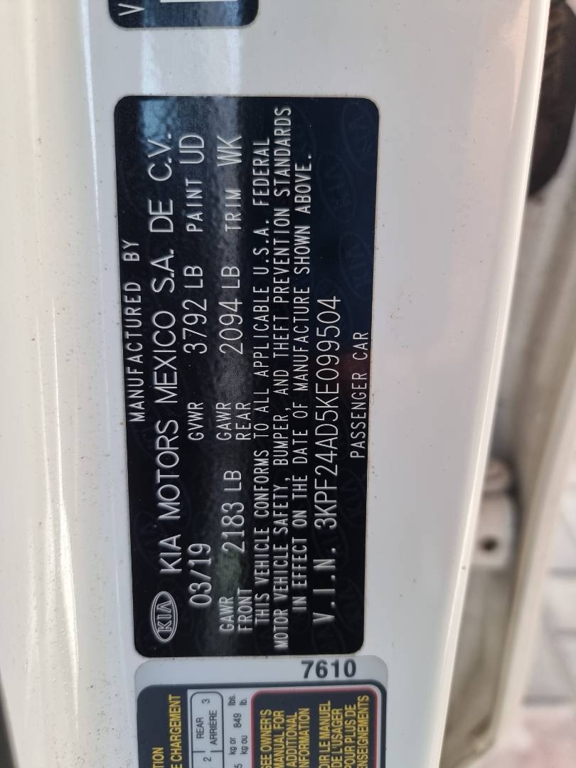 KIA FORTE 2019 - Marhaba Auction Used Cars - Image 8