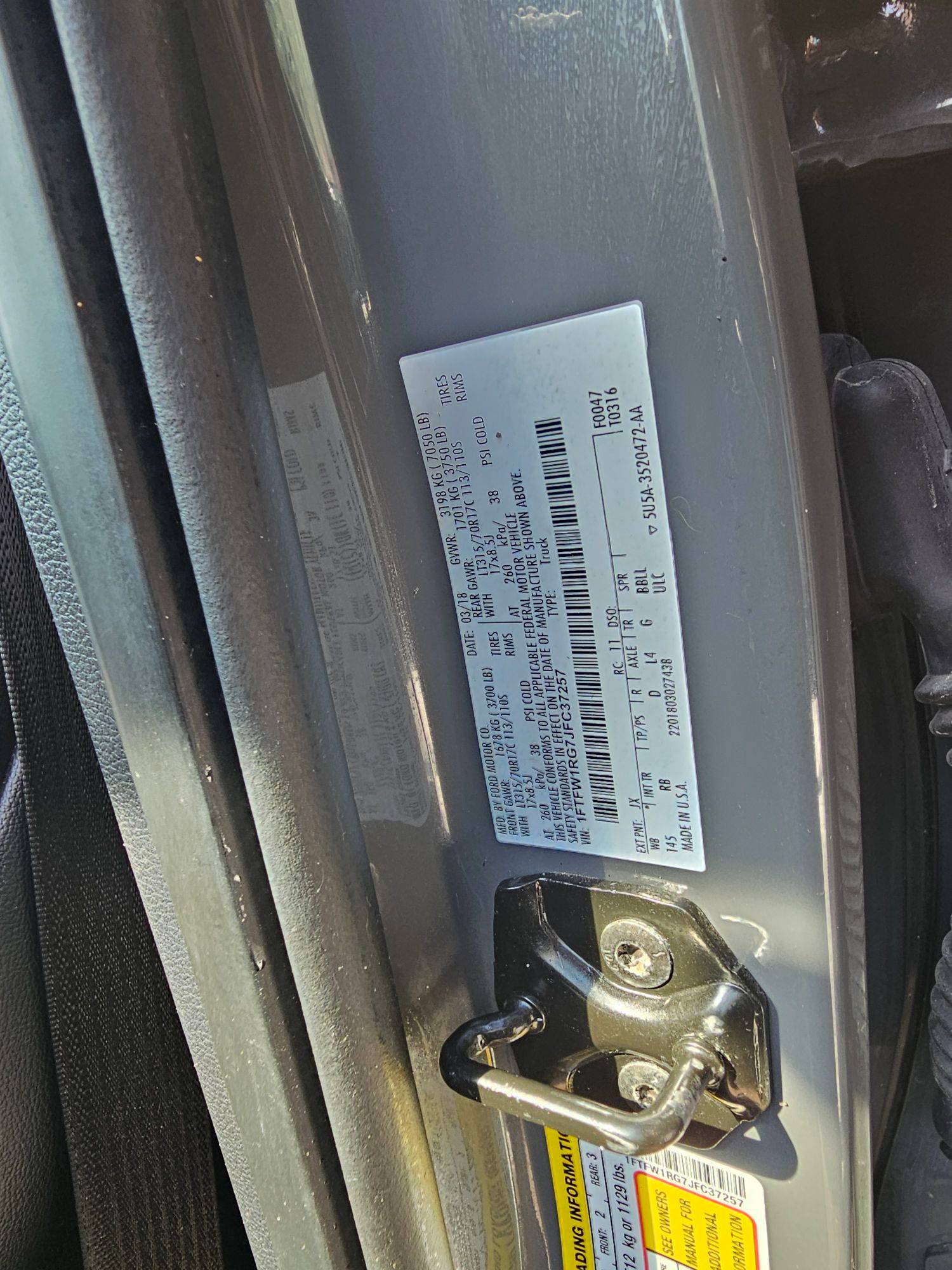 FORD F150 - Raptor 2018 - Marhaba Auction Used Cars - Image 7