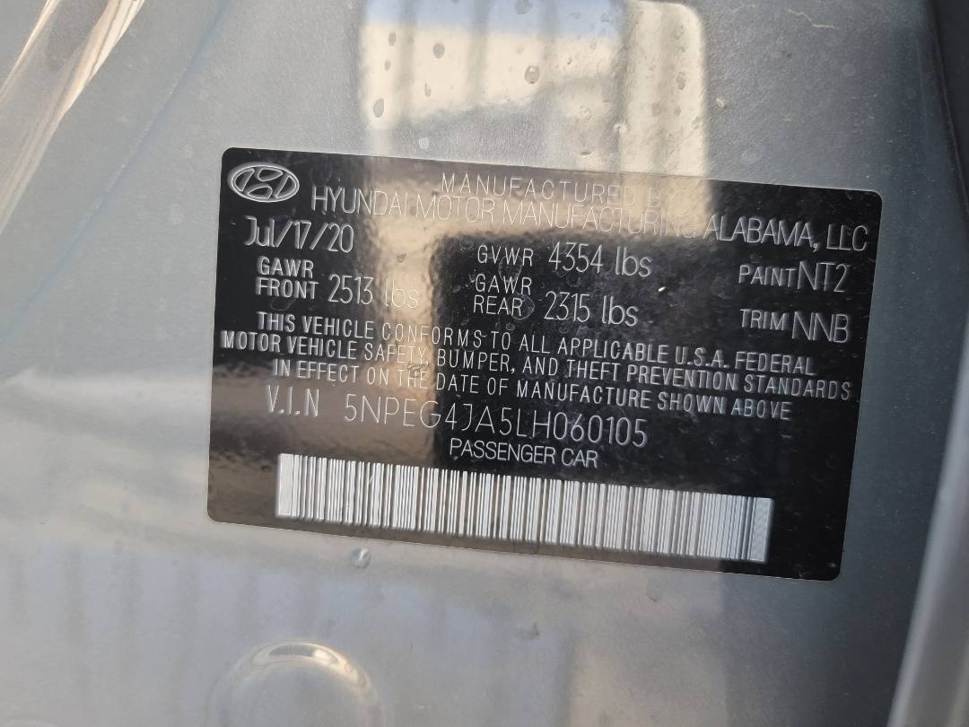 2020 HYUNDAI SONATA — 51466 Miles — Lot 38526538 — Main - Marhaba Auctions Used Cars - Image 11