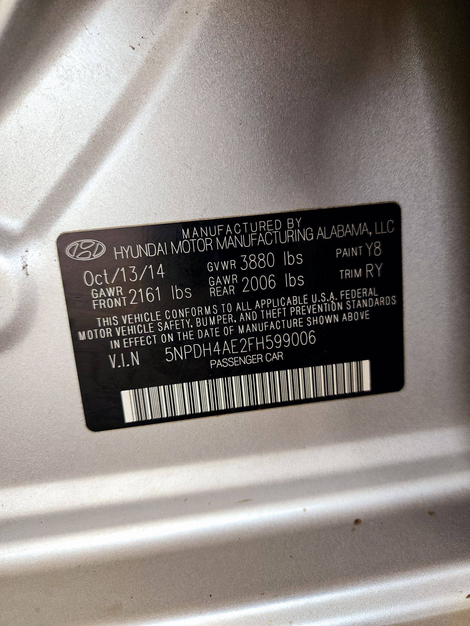 2015 HYUNDAI ELANTRA — 181961 Miles — Lot H599006 — Souq - Marhaba Auctions Used Cars - Image 10