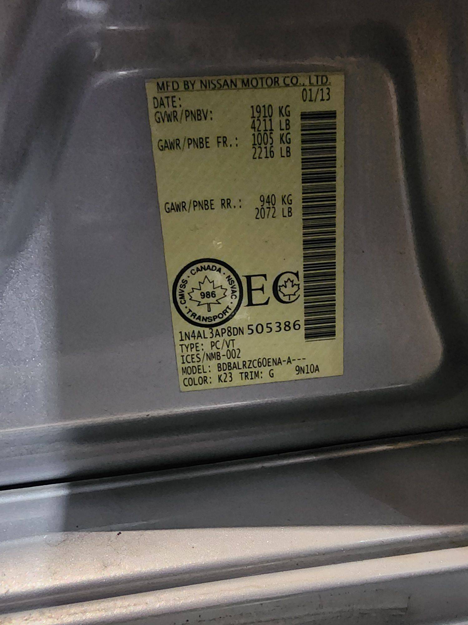 NISSAN ALTIMA 2013 - Marhaba Auction Used Cars - Image 9