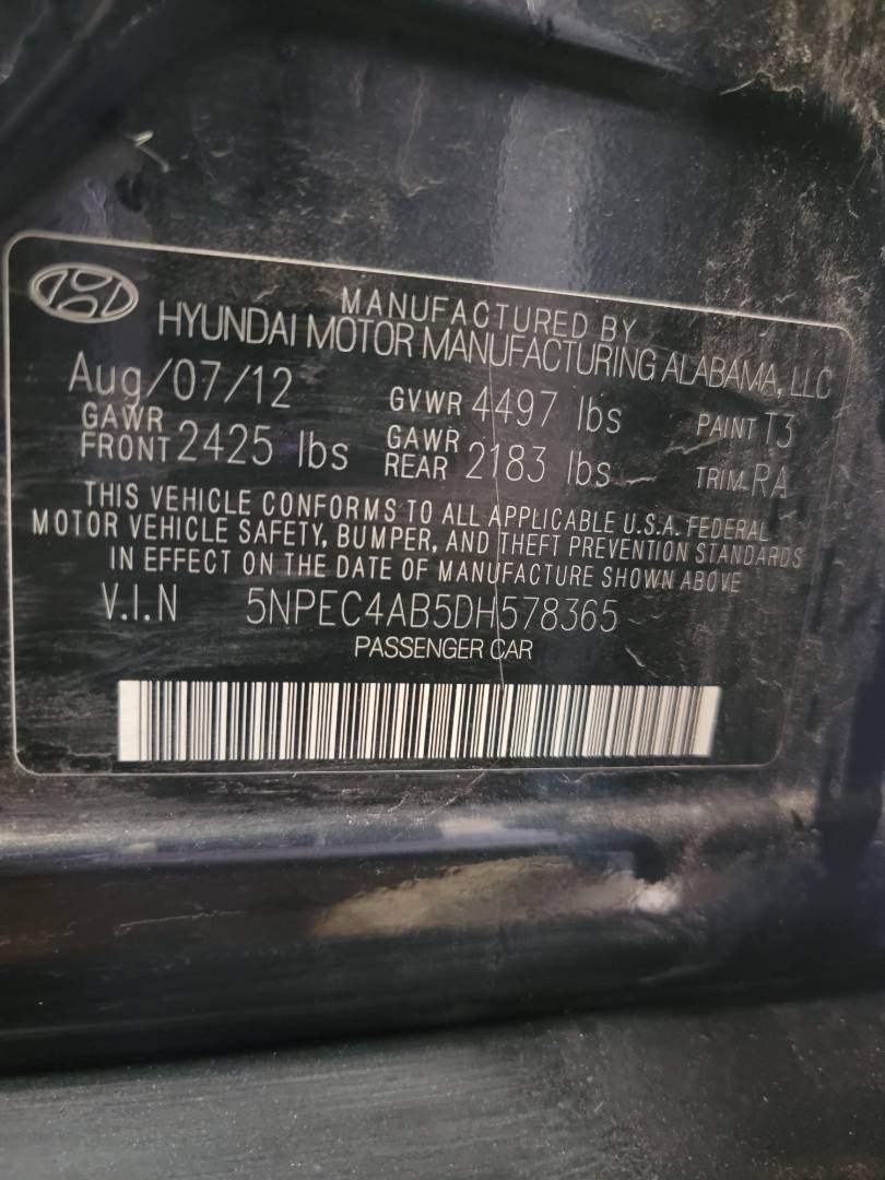 2013 HYUNDAI SONATA — 208200 Miles — Lot 40627998 — Main - Marhaba Auctions Used Cars - Image 11
