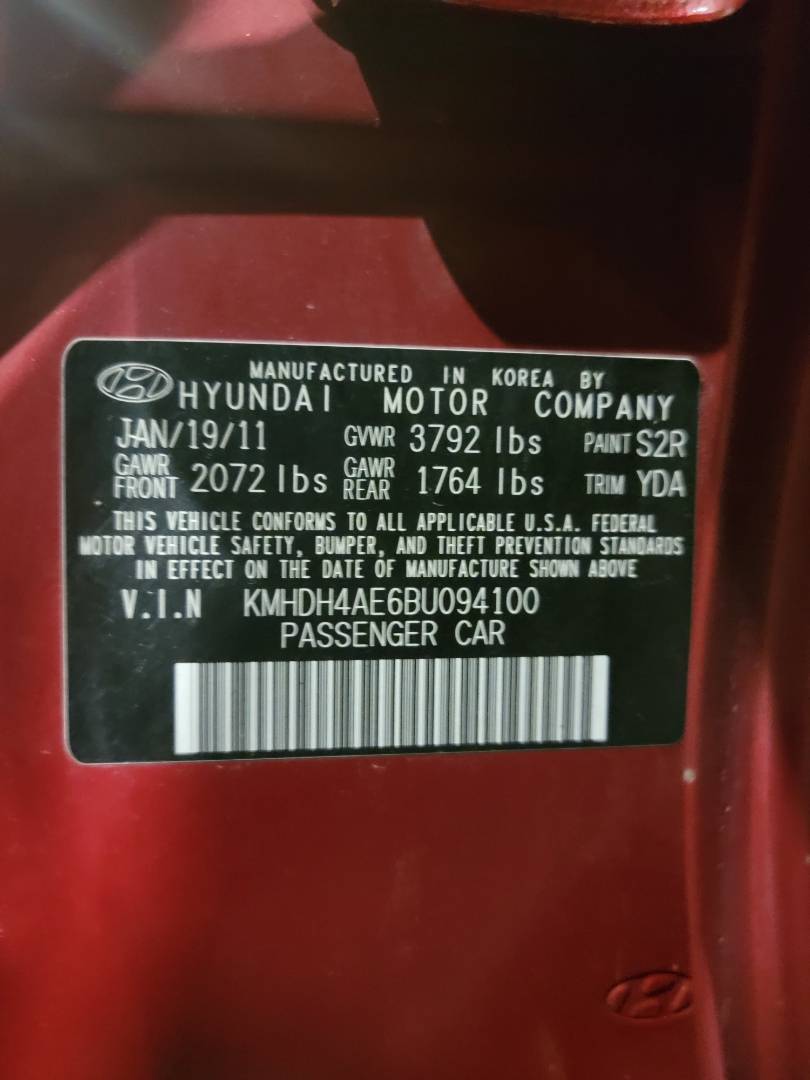 2011 HYUNDAI ELANTRA — 163145 Miles — Lot 094100 — Main - Marhaba Auctions Used Cars - Image 10