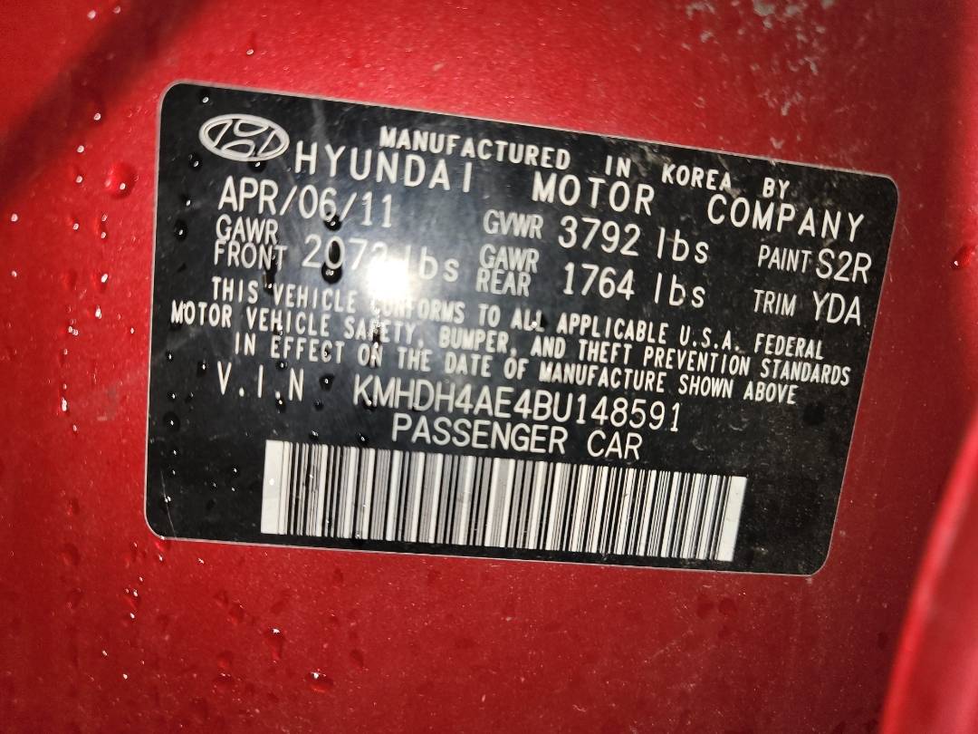 2011 HYUNDAI ELANTRA — 124076 Miles — Lot 38438015 - Marhaba Auctions Used Cars - Image 10