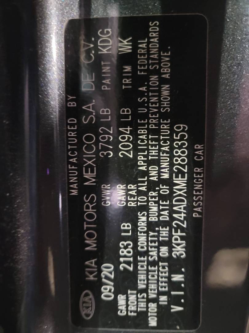 2021 KIA FORTE — 27181 Miles — Lot 37214713 - Marhaba Auctions Used Cars - Image 5