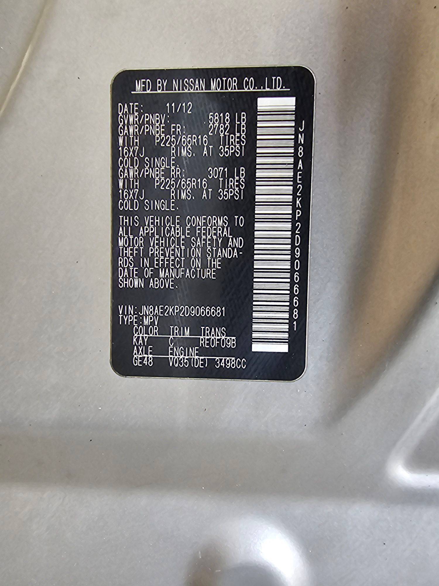 NISSAN QUEST 2013 - Marhaba Auction Used Cars - Image 9